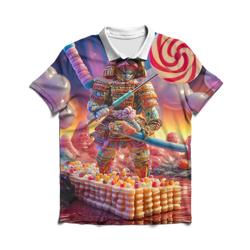 Lollipop Samurai Showdown designer slim fit polos