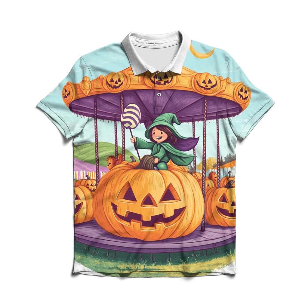Pumpkin Patch Carousel Spooky Edition designer slim fit polos