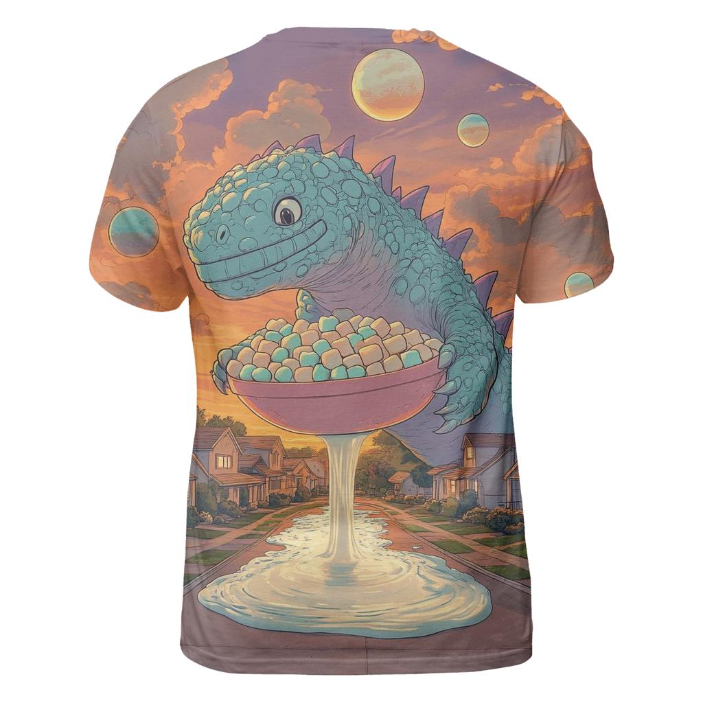 Suburban Kaiju Breakfast Parade statement graphic shirts