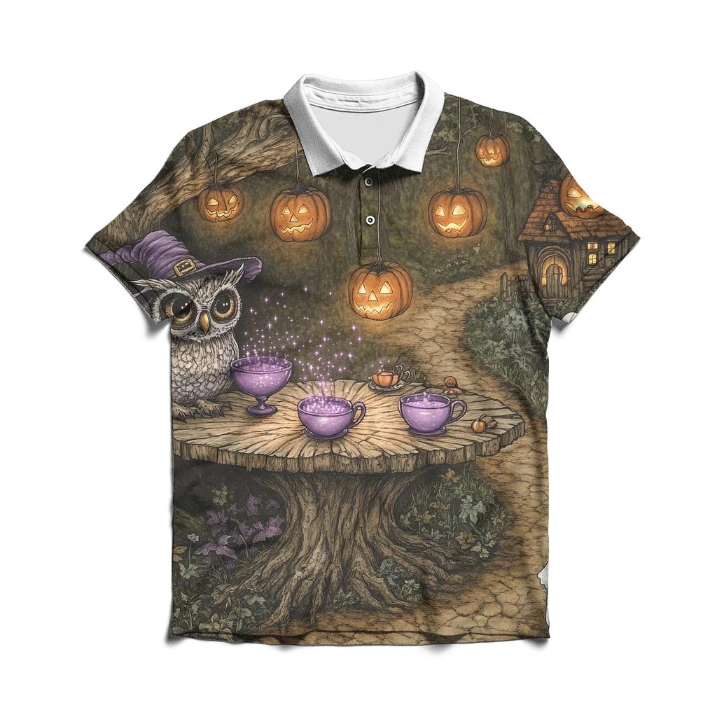 Enchanted Forest Tea Party Haunted Style custom polo shirts