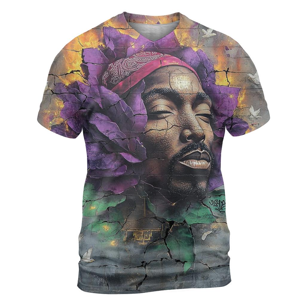 Tupac Rose In The Concrete Jungle custom all-over print shirts