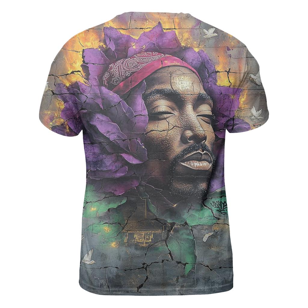 Tupac Rose In The Concrete Jungle custom all-over print shirts