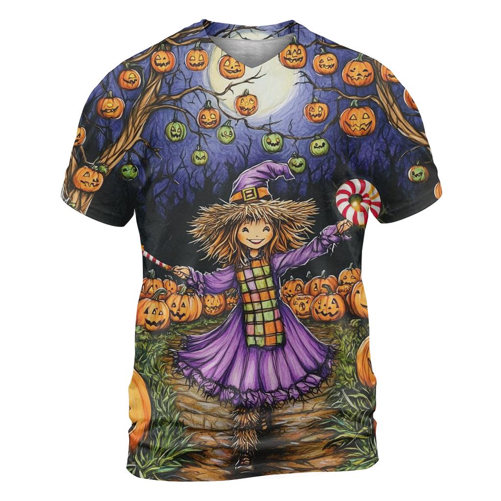 Spooky Orchard Trickster Parade statement graphic shirts