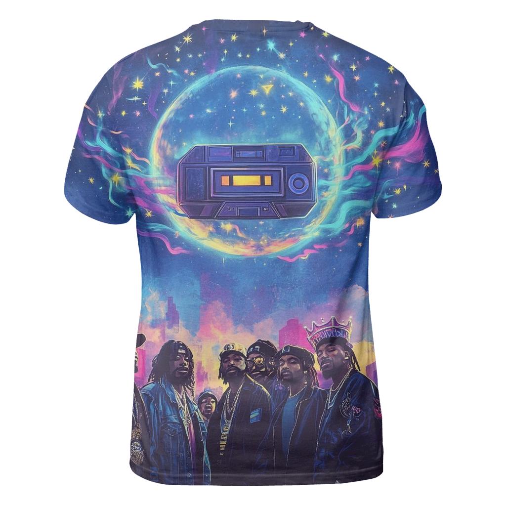 Golden Era Cypher Under The Boombox Moon designer pattern shirts