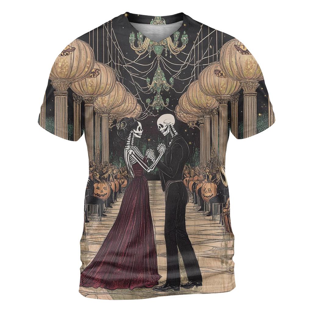 Cobweb Ballroom With Spooky Waltz statement graphic shirts