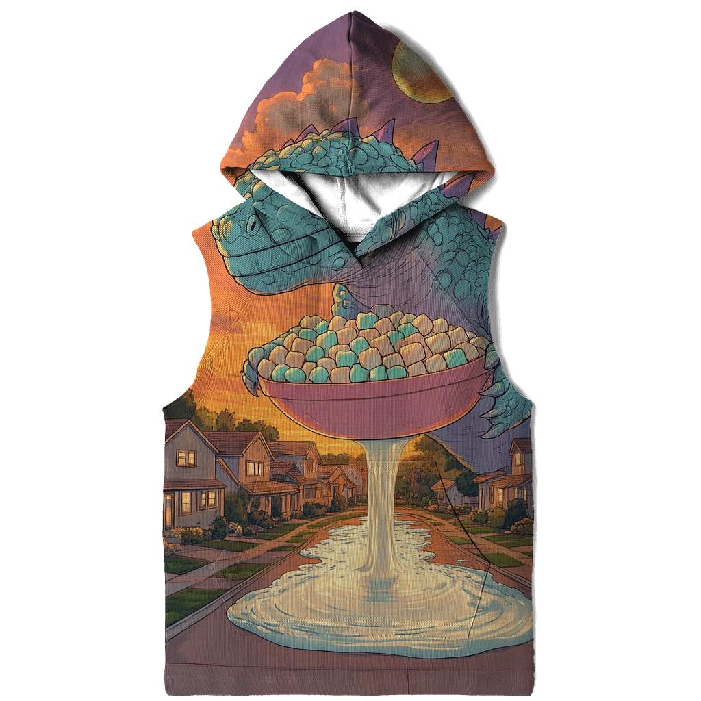 Suburban Kaiju Breakfast Parade embroidered hoodies