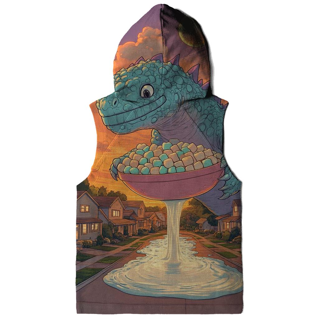 Suburban Kaiju Breakfast Parade embroidered hoodies