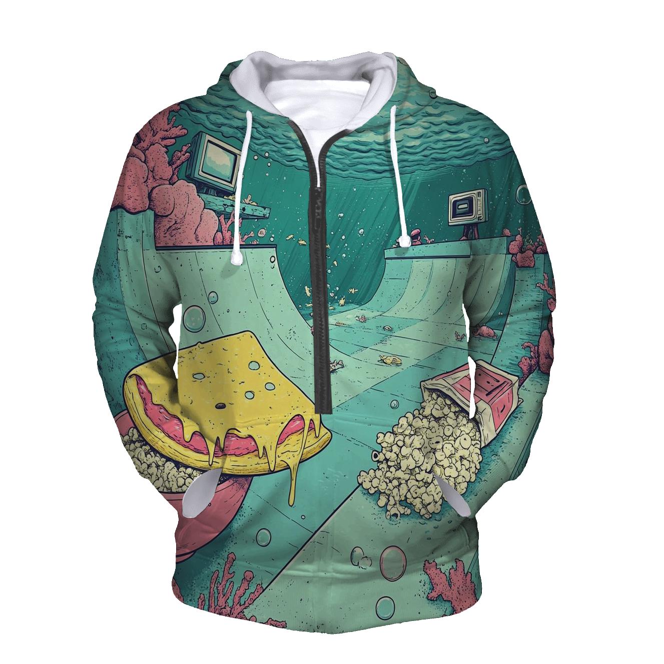 Skatepark Underwater Snack Attack custom hoodies