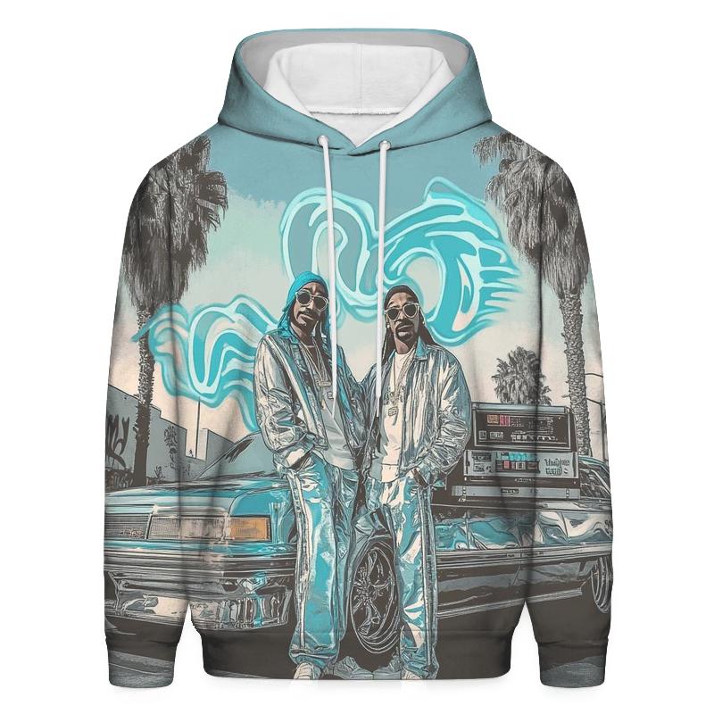 West Coast Lowrider Groove With Snoop And Dre graphic hoodies