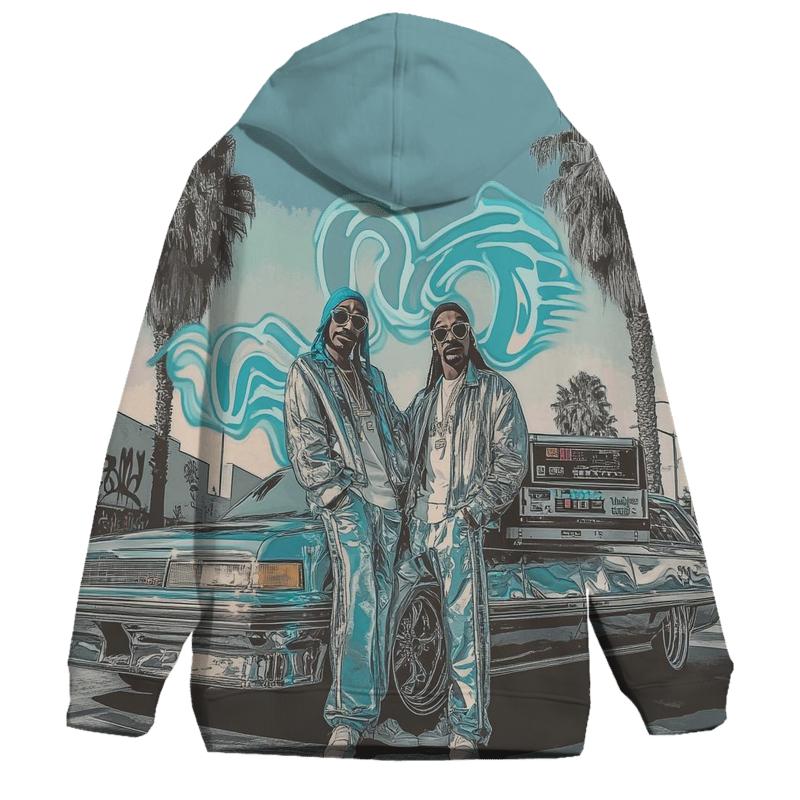 West Coast Lowrider Groove With Snoop And Dre graphic hoodies