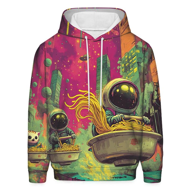 Galactic Noodle Delivery Derby graphic hoodies