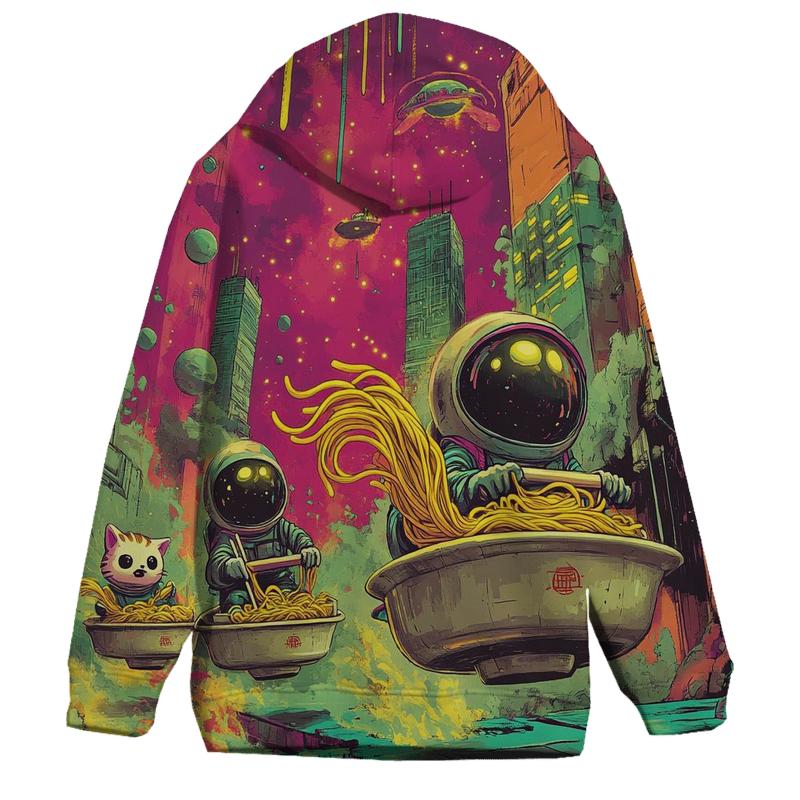 Galactic Noodle Delivery Derby graphic hoodies