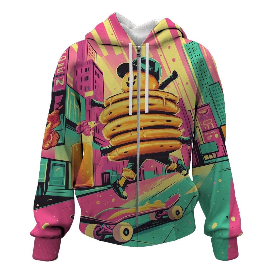 Neon Breakfast Skate Crew hoodie designs