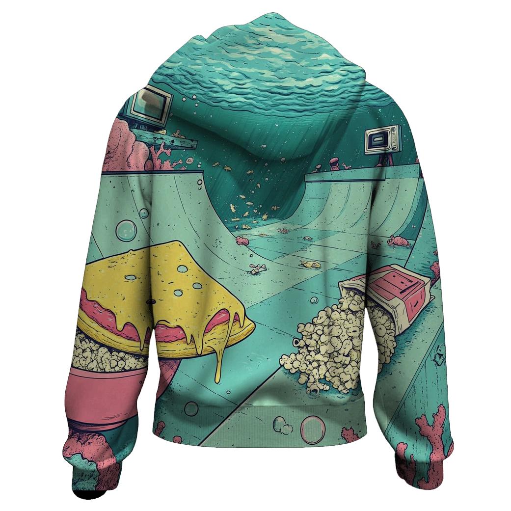 Skatepark Underwater Snack Attack pullover hoodies