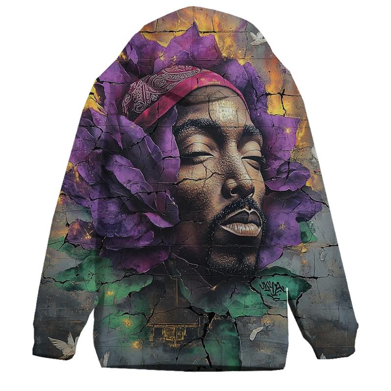 Tupac Rose In The Concrete Jungle graphic hoodies