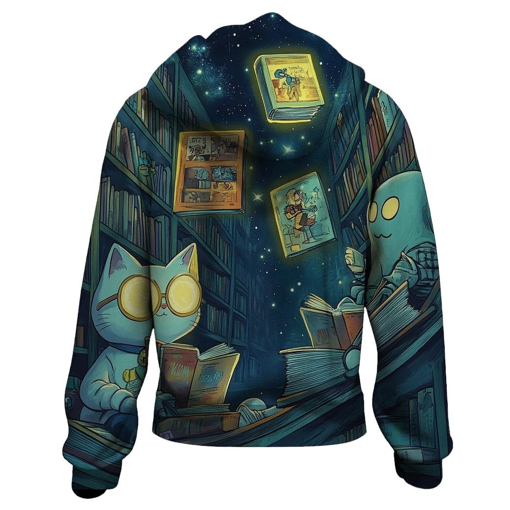 Cosmic Library Of Misplaced Cartoons heavyweight hoodies
