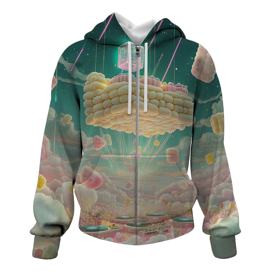 Marshmallow Cloud DJ Stage premium hoodies