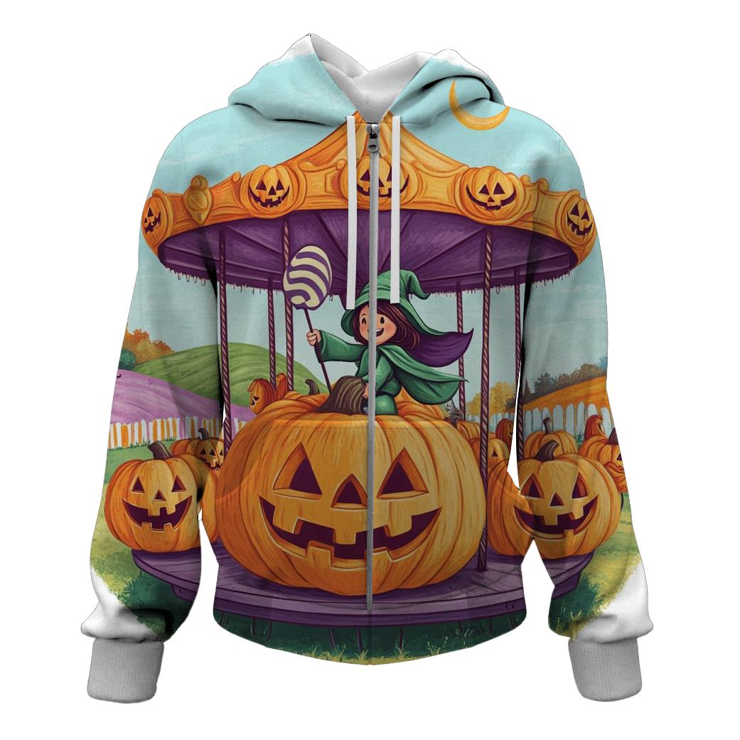 Pumpkin Patch Carousel Spooky Edition heavyweight hoodies