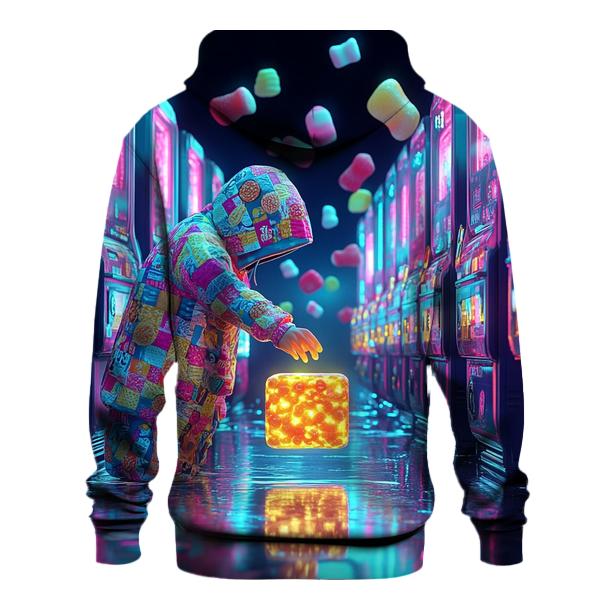 Retro Midnight Snack Arcade embroidered hoodies