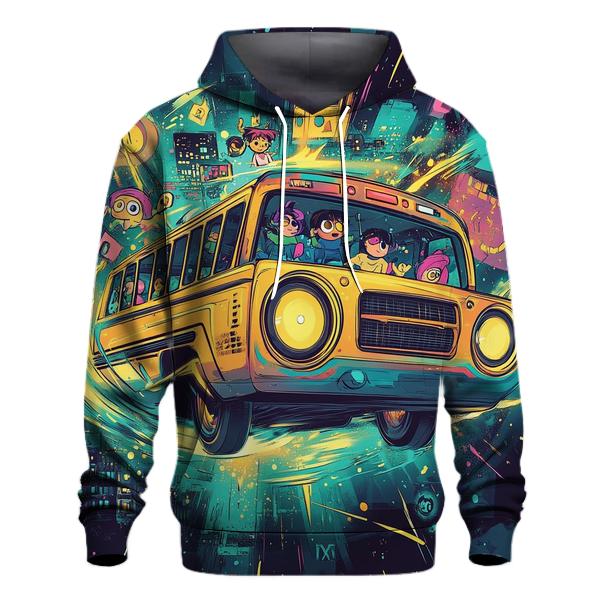 Time Traveling Boom Box Bus hoodie trends