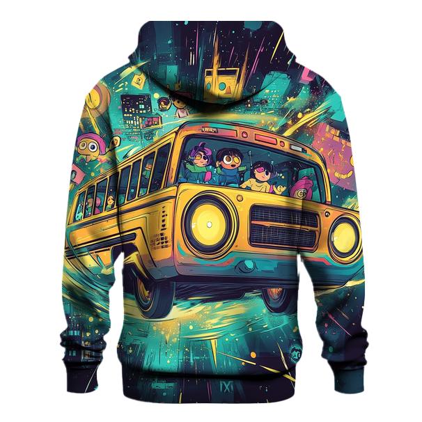 Time Traveling Boom Box Bus hoodie trends