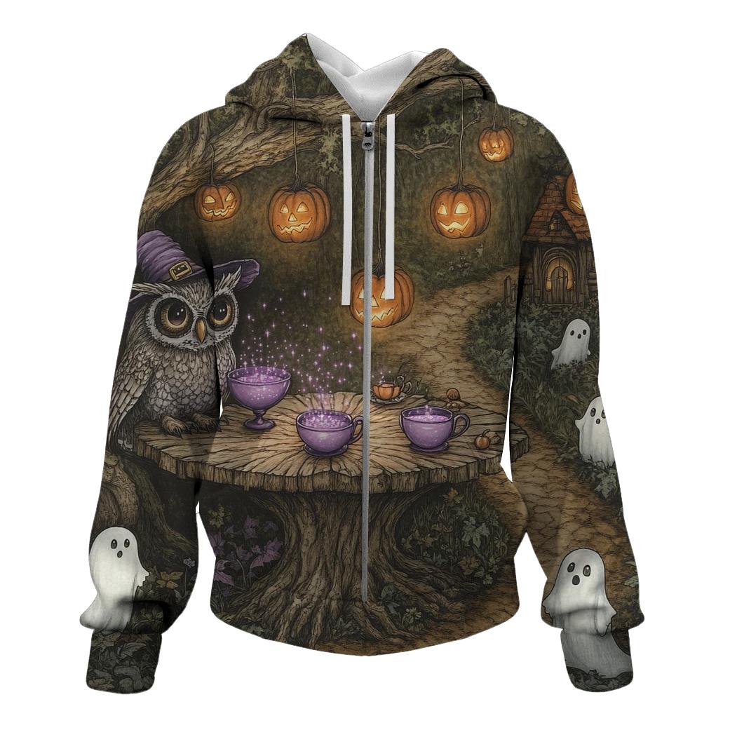 Enchanted Forest Tea Party Haunted Style printed hoodies