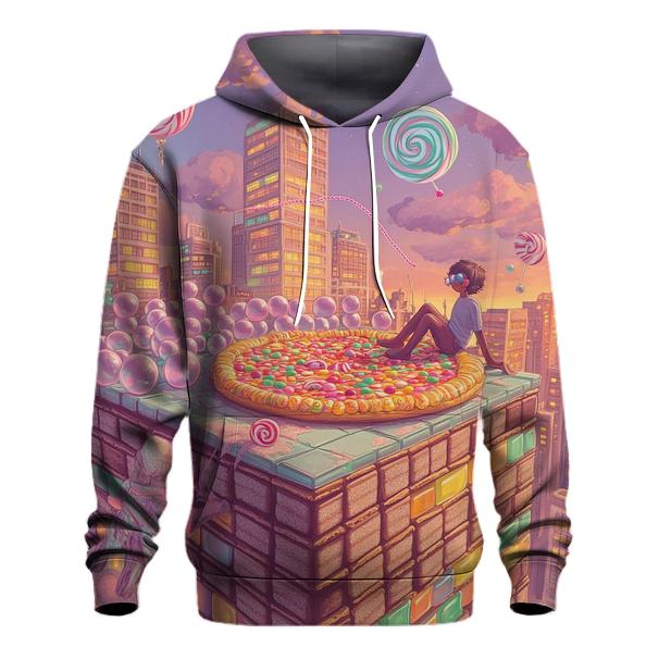 Bubblegum City Rooftop Feast hoodie designs