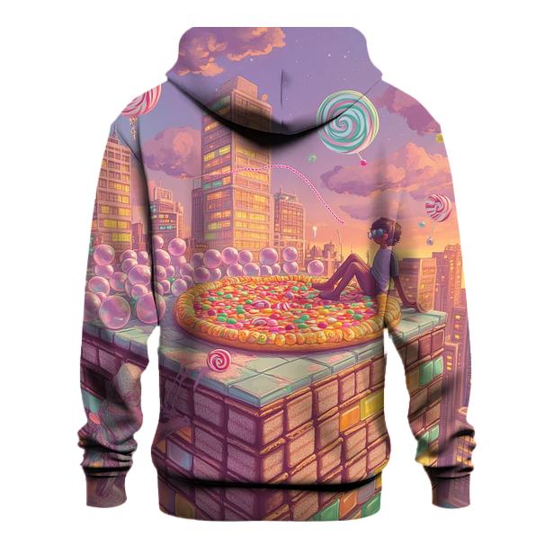Bubblegum City Rooftop Feast hoodie designs