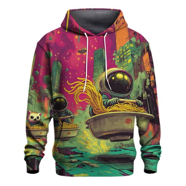 Galactic Noodle Delivery Derby embroidered hoodies