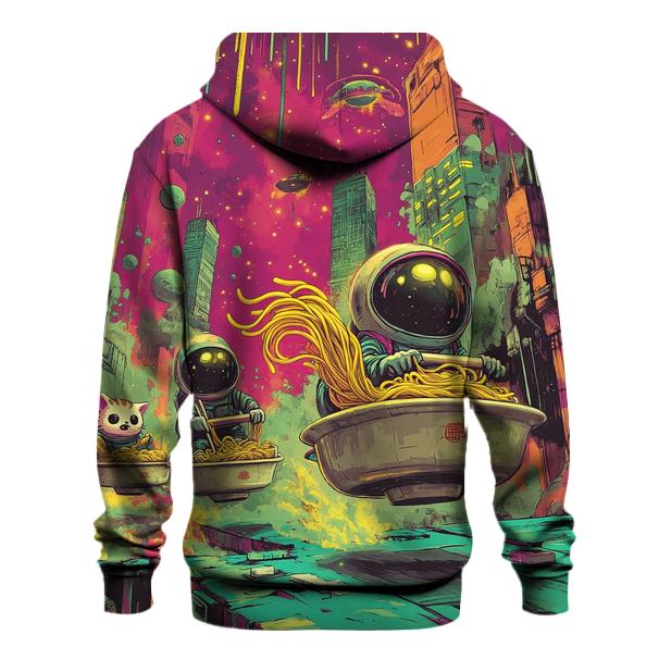 Galactic Noodle Delivery Derby embroidered hoodies