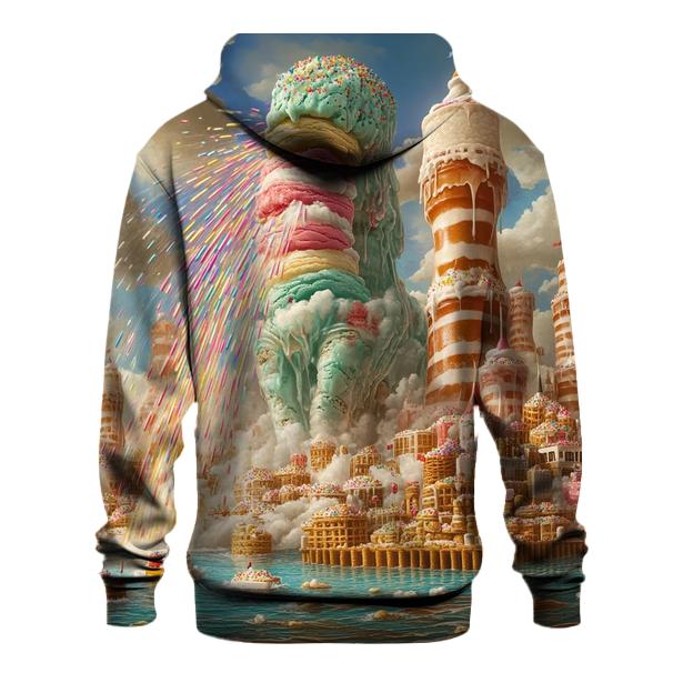 Ice Cream Kaiju In Snack Harbor zip-up hoodies