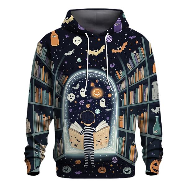 Midnight Library Of Haunted Storybooks lightweight hoodies
