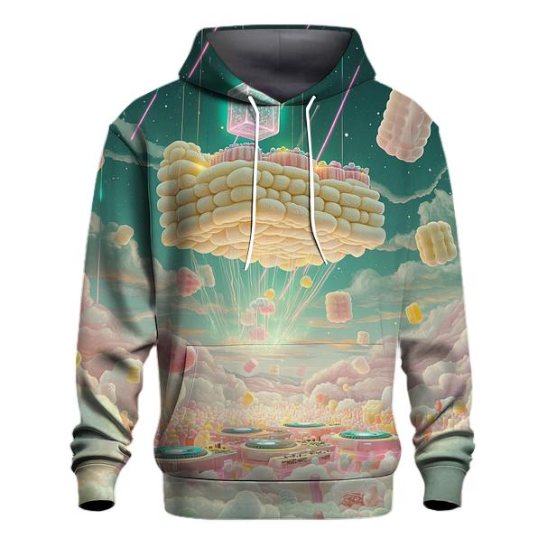 Marshmallow Cloud DJ Stage printed hoodies