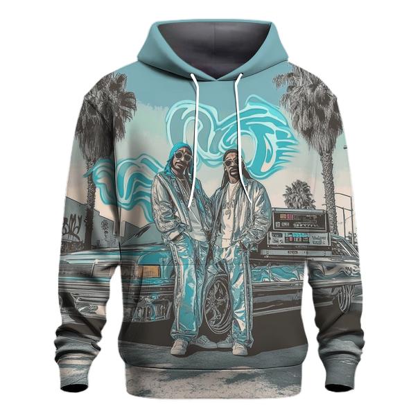 West Coast Lowrider Groove With Snoop And Dre zip-up hoodies
