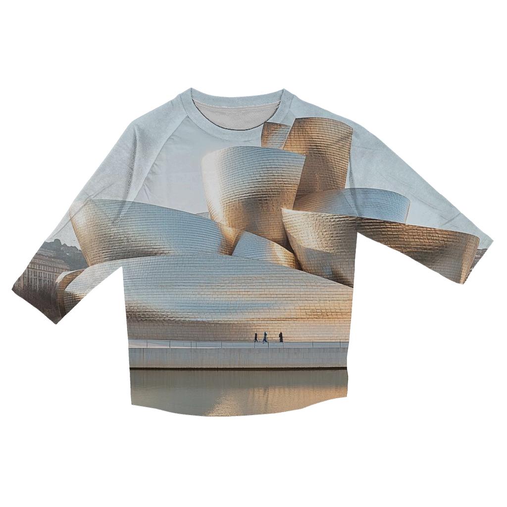 Guggenheim Museum Bilbao Curves personalized 3/4 sleeve tees