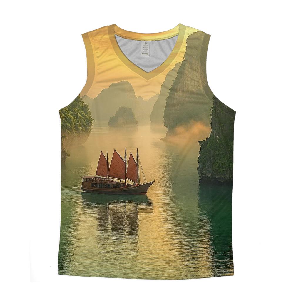 Ha Long Bay Limestone Isles casual summer tank tops