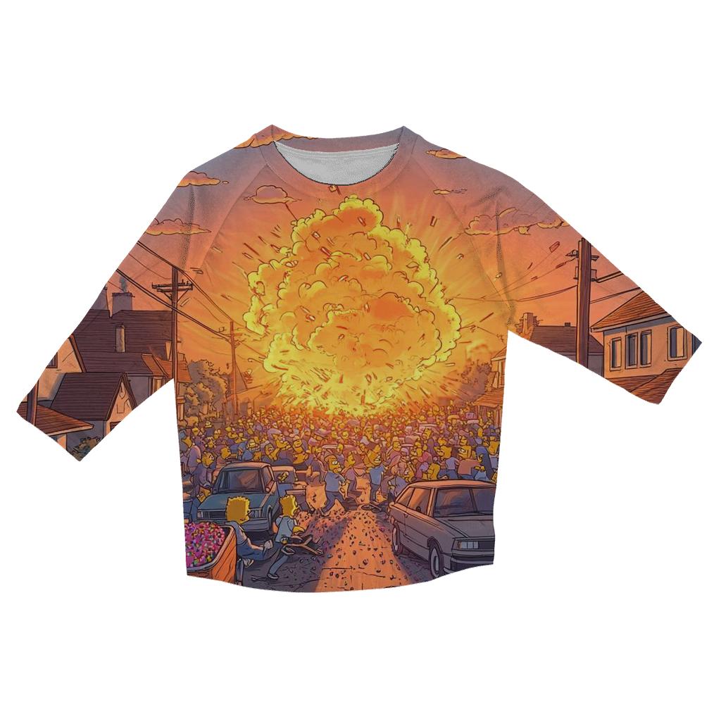 Springfield Sunset Street Chaos custom 3/4 sleeve shirts