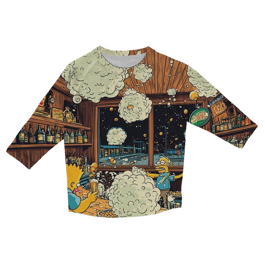 Moes Tavern Bubble Chaos designer 3/4 sleeve blouses