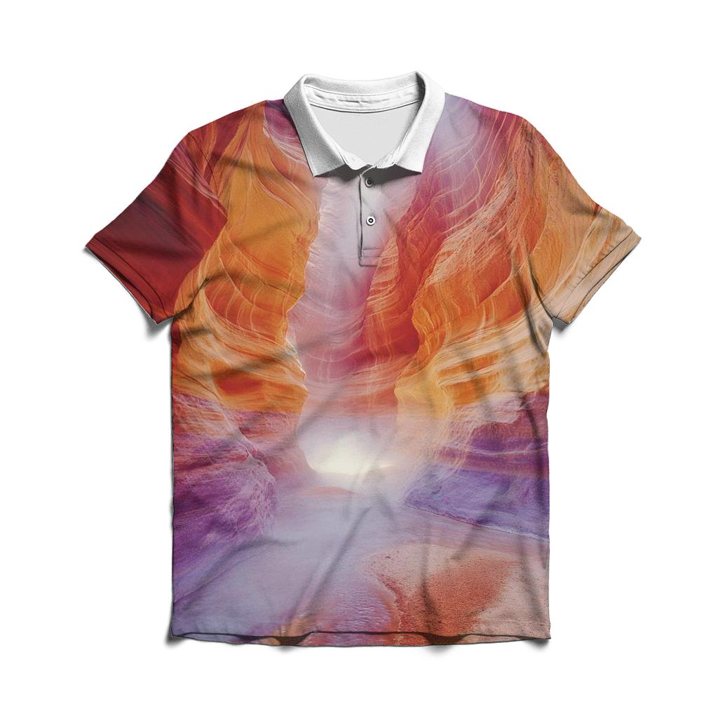 Antelope Canyon Light Beams embroidered polo tops