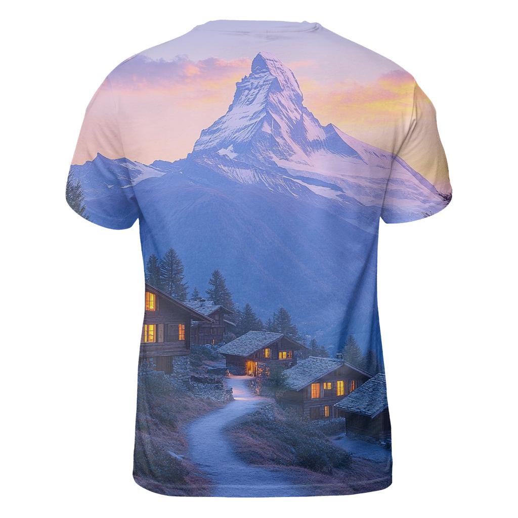 Matterhorn Peak Over Zermatt unique graphic print tees