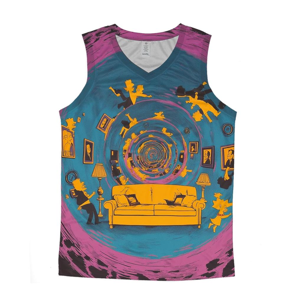 Couch Gag Time Loop Spiral designer workout tanks