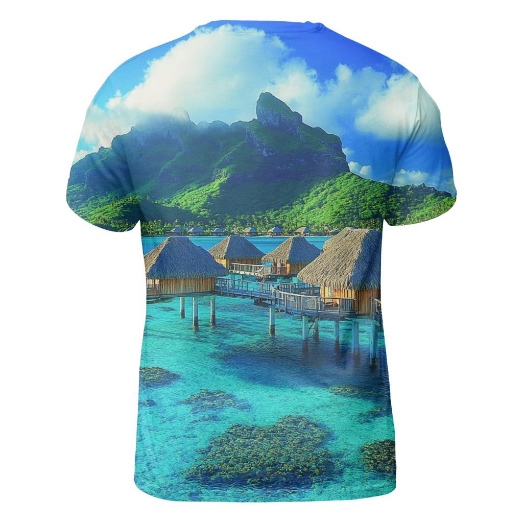 Bora Bora Lagoon Overwater Villas custom all-over print shirts