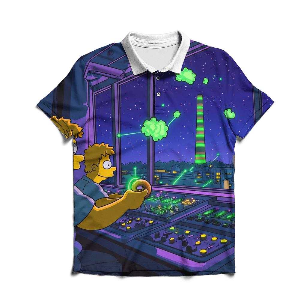 Nuclear Nightshift Neon Glow custom polo shirts