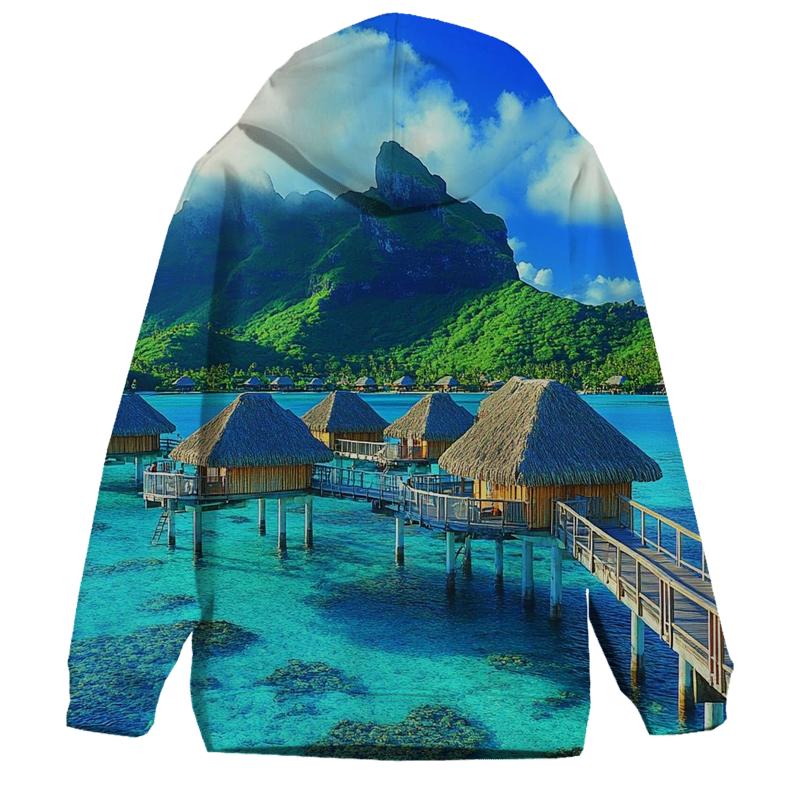 Bora Bora Lagoon Overwater Villas embroidered hoodies