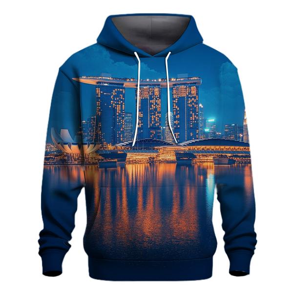 Marina Bay Sands Singapore Skyline graphic hoodies