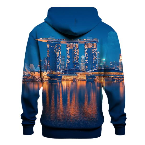 Marina Bay Sands Singapore Skyline graphic hoodies