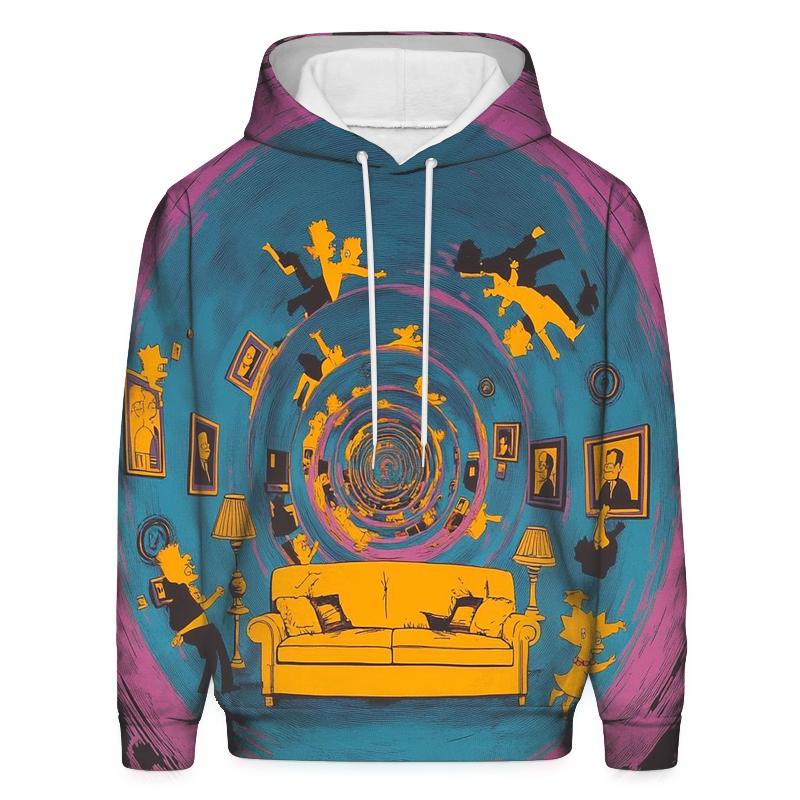 Couch Gag Time Loop Spiral pullover hoodies