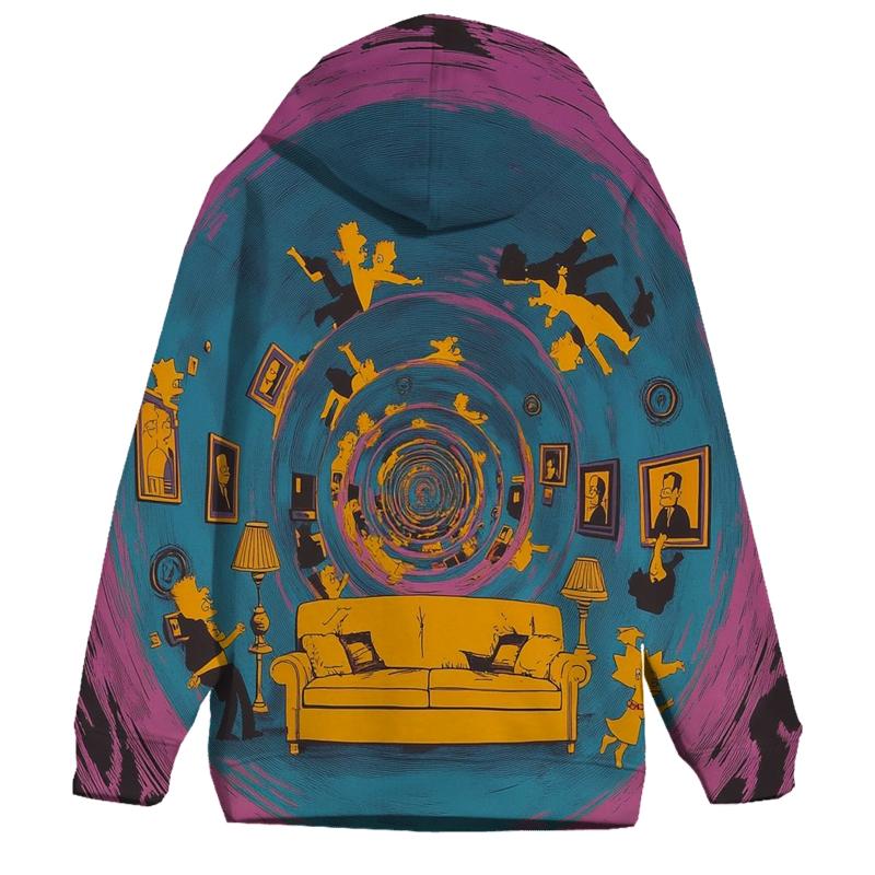 Couch Gag Time Loop Spiral pullover hoodies