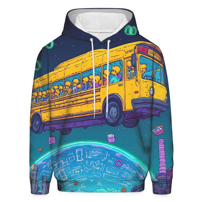 Schoolbus Space Drift Over Springfield hoodies fashion