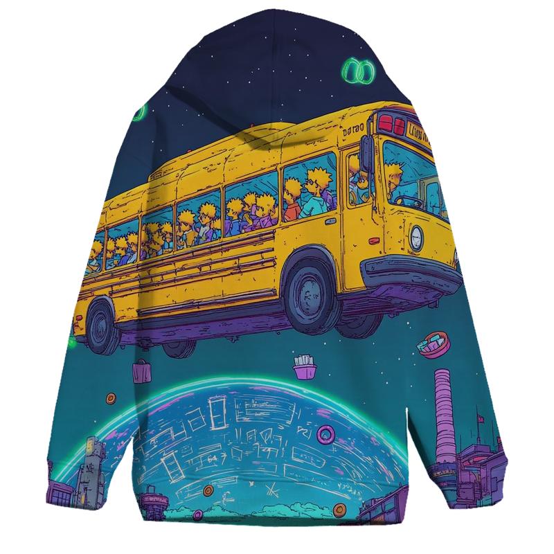 Schoolbus Space Drift Over Springfield hoodies fashion